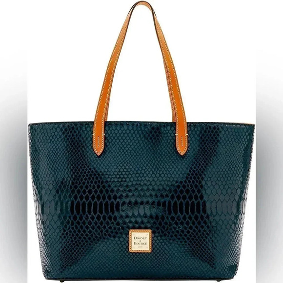 Dooney & Bourke Snakeskin Charleston Shopper Tote - Picture 1 of 11